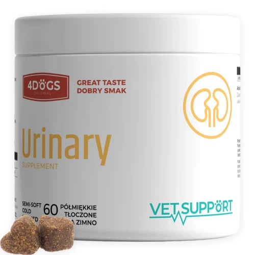 Drogi Moczowe VetSupport od 4DOGS – przysmaki dla psów Urinary Support wspierające zdrowie układu moczowego